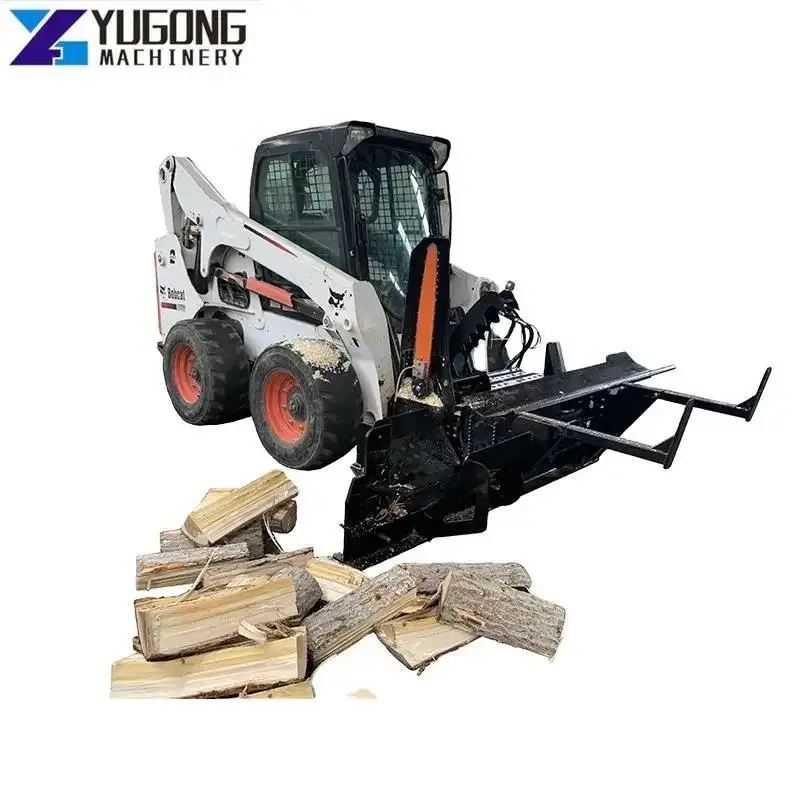 YG Wood Processor Rima/Fire Wood Processor/Log Splitter Skid Steer Attachments Firewood Processor /Firewood Processor