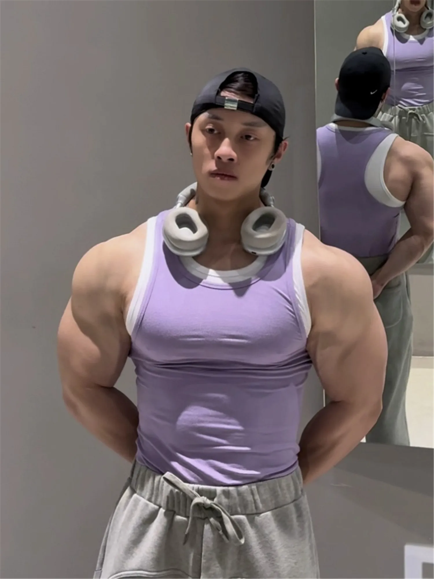 

Non-Veg High Elastic Fitn Vest Skin-Friendly Layering Top Sweat Absorbent Summer Youth Faion Sweat Ba Heart Design