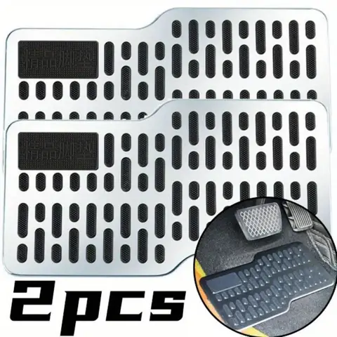 1Pc 자동 발 나머지 페달 플레이트 바닥 카펫 매트 트럭 Suv 자동차 수리 보호 발 매트에 대 한 비 슬립 스테인레스 발 뒤꿈치 패드