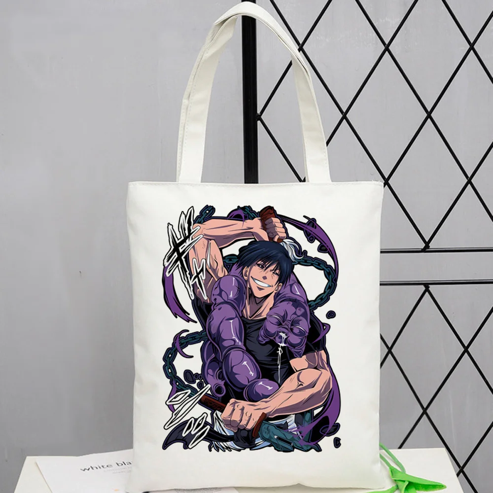 Toji Fushiguro tote bag bolsas de tela grocery foldable shopper shoulder  woman