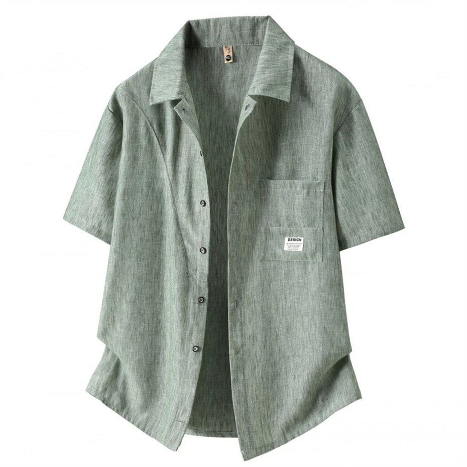 12XL 11XL Plus Size Shirts Men Summer Short Sleeve Shirts Fashion Vintage Shirt Male Big Size 10XL