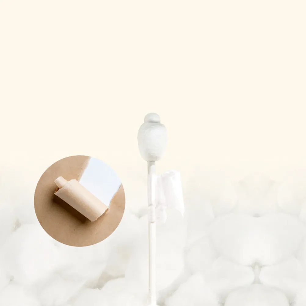 224Pcs Cotton Swabs Natural Cotton Double Head Gourd Shape Safe Ear Bulb Sticks for Care Wound Makeup Craft