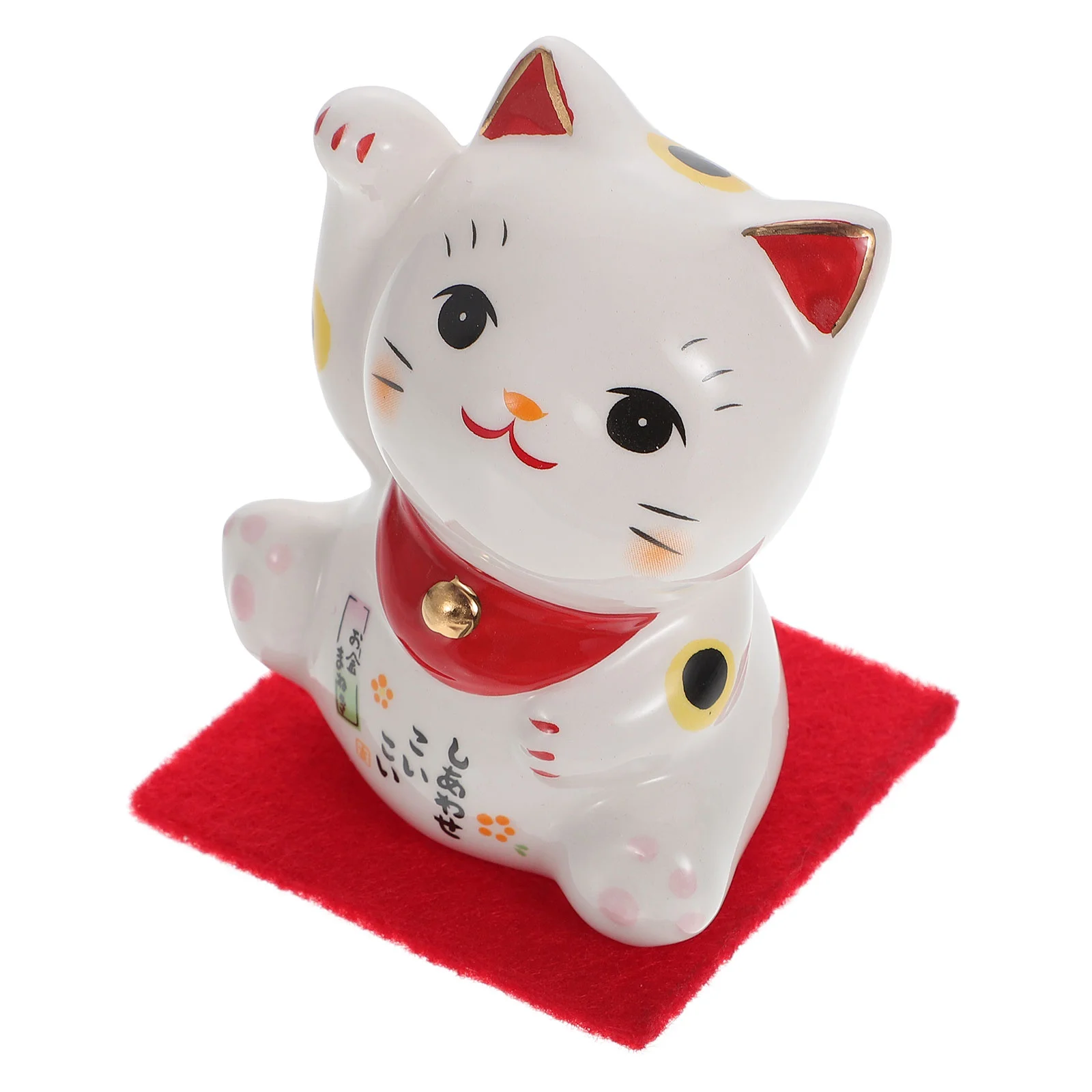 Cat Lucky Fortune Japanese Statue Neko Maneki Figurine Good Ceramic Luck Ornament Figurines Decor Car Shui Feng Waving Animal