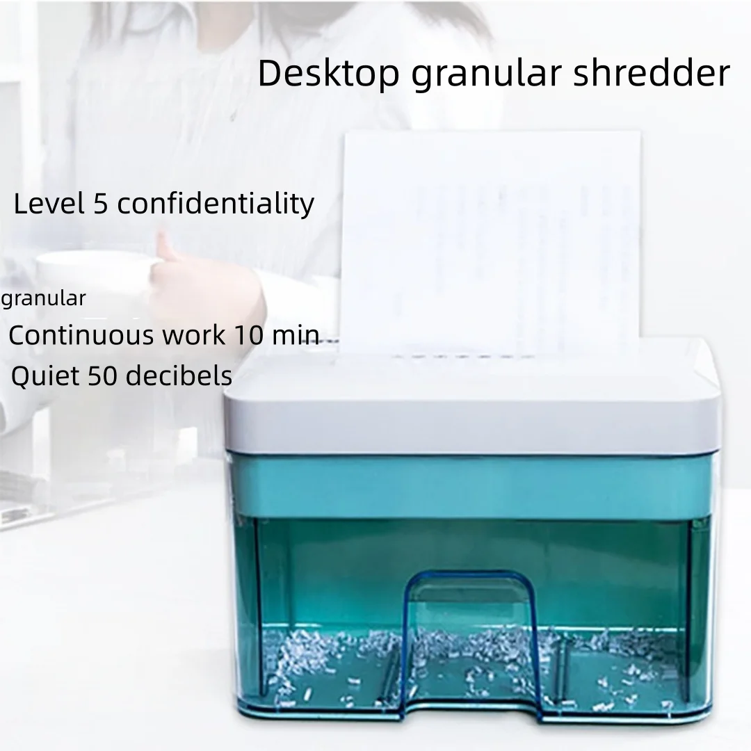 Cajón de escritorio secreto de 5 niveles, trituradora de papel eléctrica granular para oficina y hogar, trituradora de archivos de 2mm