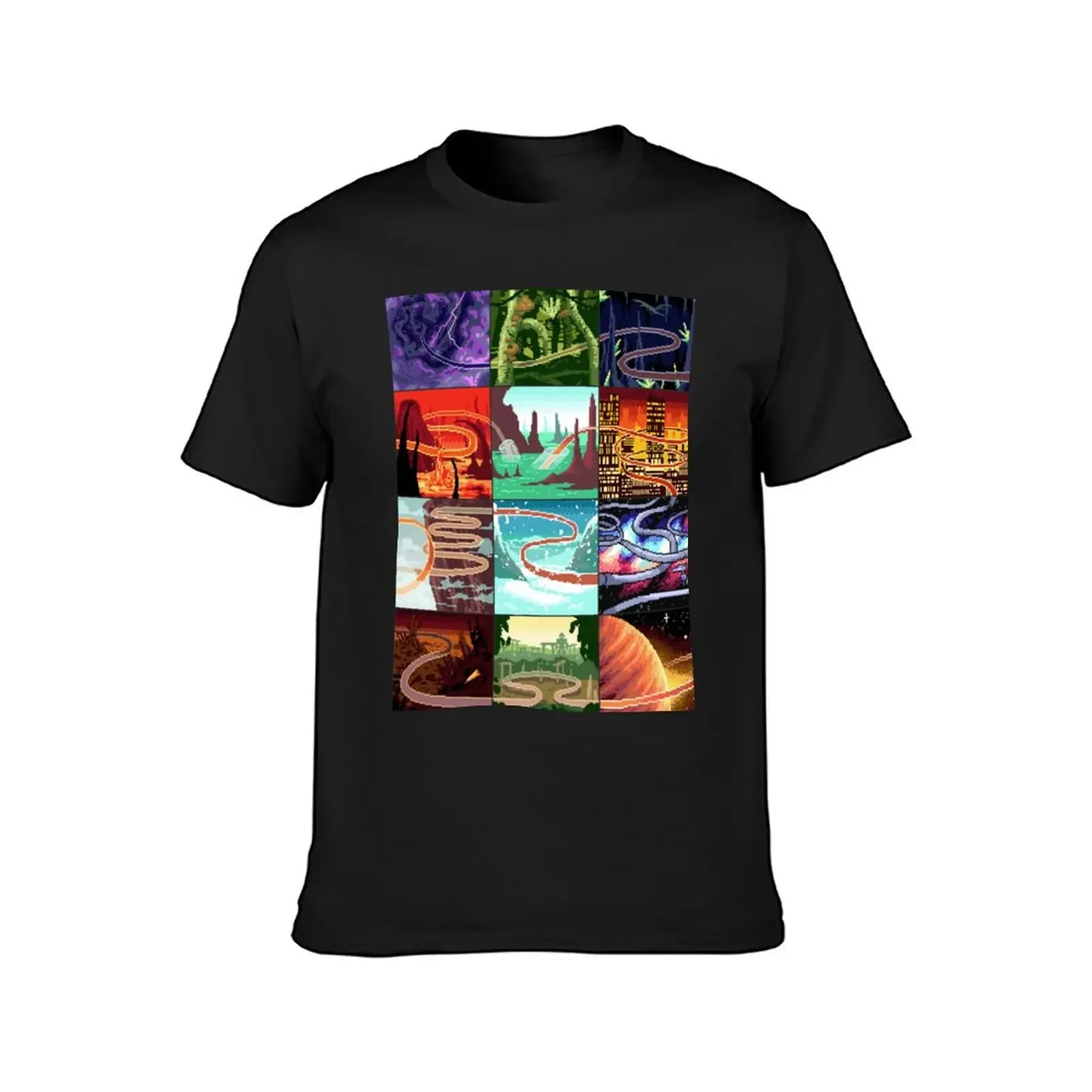 Pixel Realms T-Shirt Aesthetic clothing graphics Men's cotton t-shirt