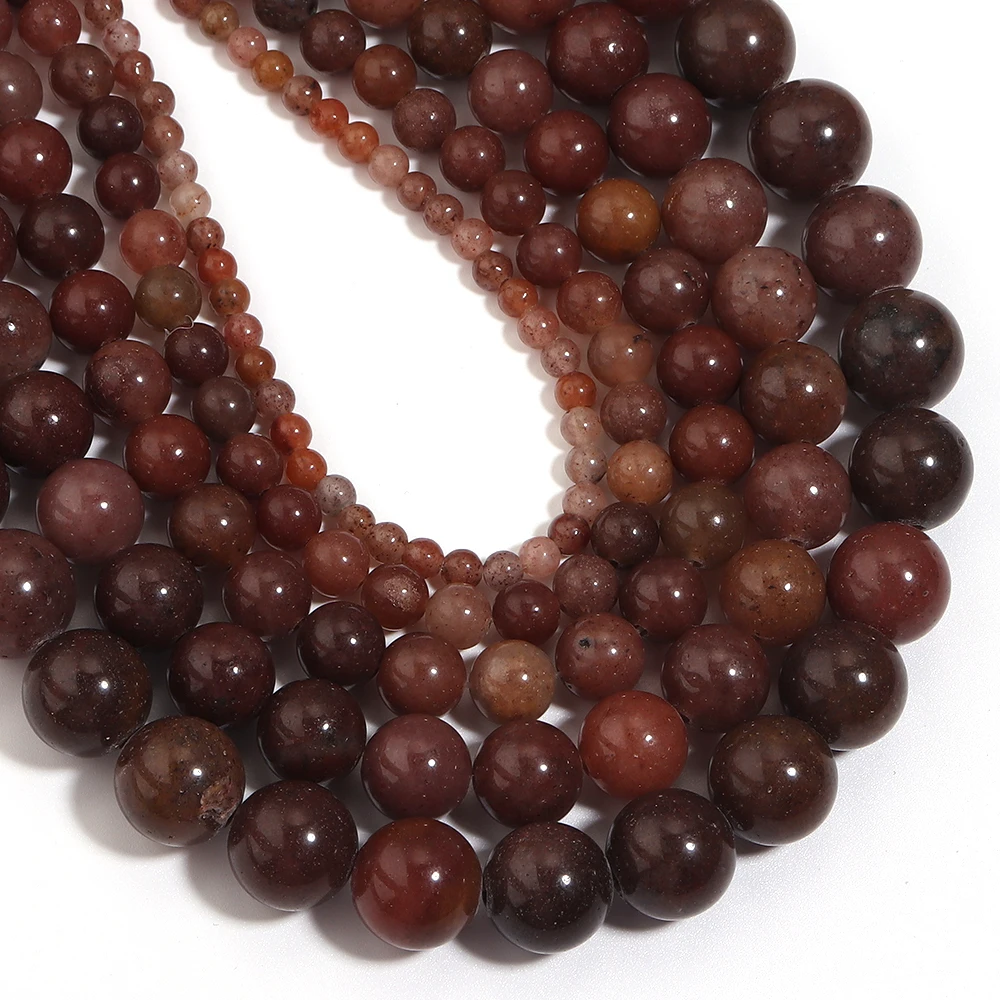 1 String 4 6 8 10 12mm Natural Stone Beads Purple Aventurine Round Bead for Jewelry Making DIY Bracelet Necklace Accessories