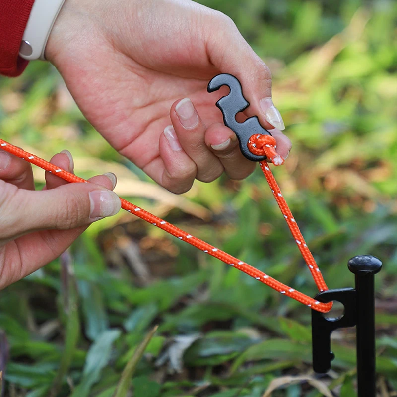 5/20Pcs Guyline Tensioner Aluminum Alloy Tent Cord Guy Rope Buckle S Type Adjusters Fastener Kit Outdoor Camping Tent Accessorie