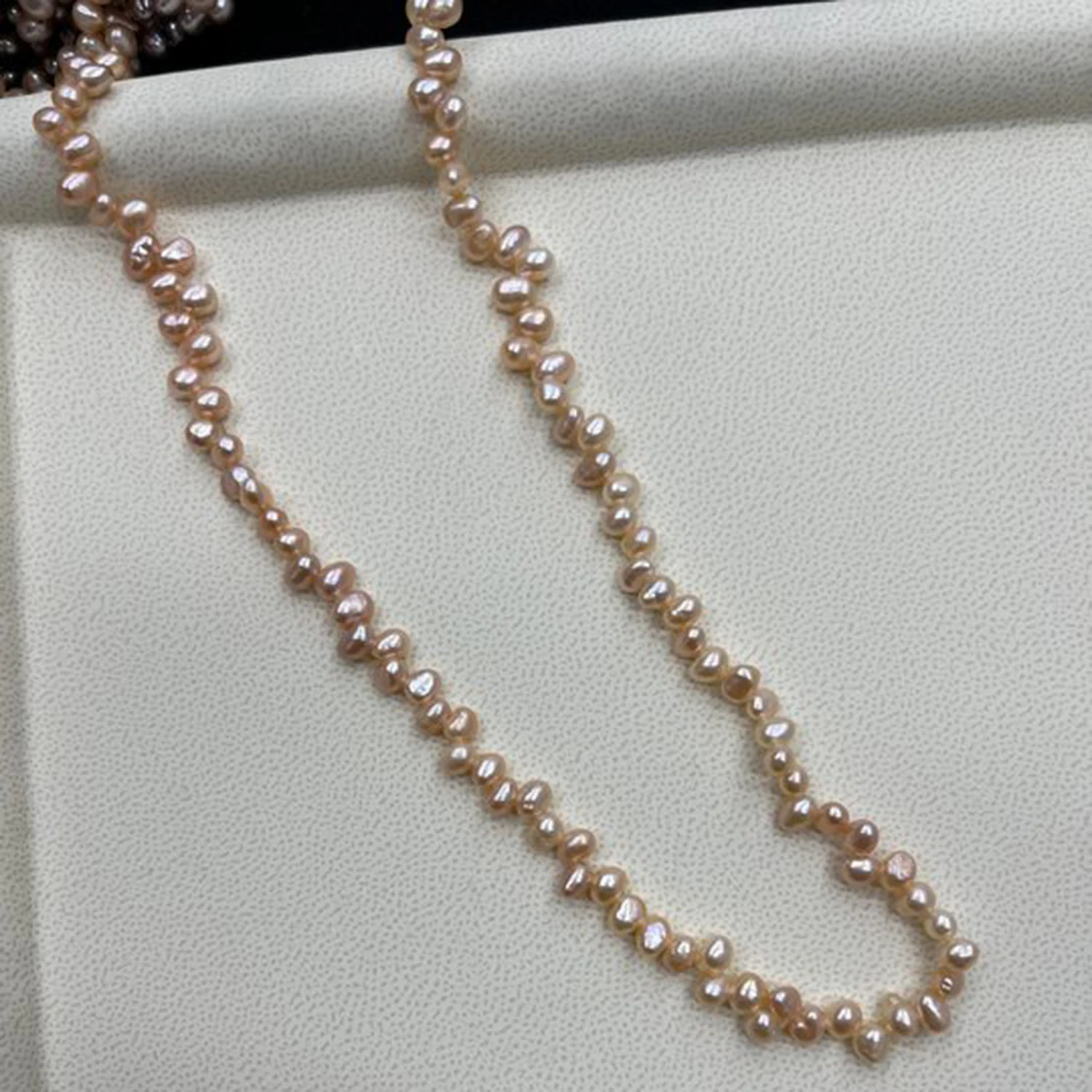 Natural Pearl White Orange Purple 4-5mm Irregular Freshwater Necklace Semi-Finished Baroque DIY Materials  Accessories Jewelry
