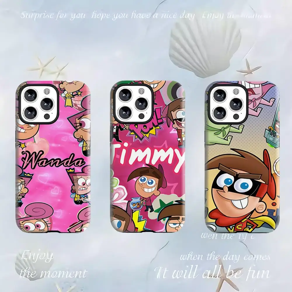 Чехол для телефона «Fairly OddParents» 2 в 1, глянцевый корпус для iPhone 17 16 e 15 14 13 12 11 Pro Max Plus mini XS