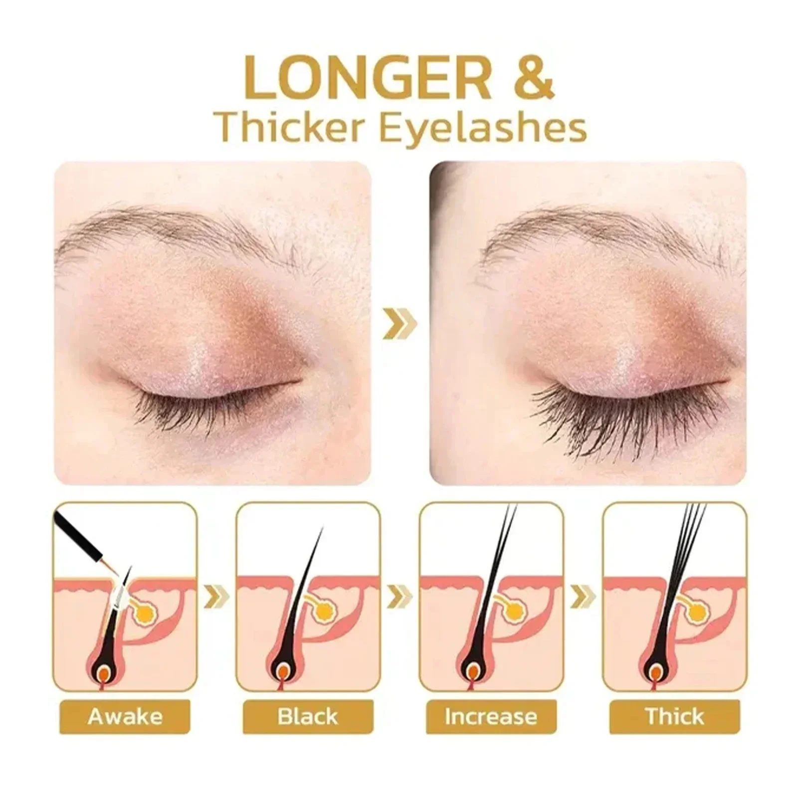 Siero per la crescita rapida delle ciglia 7 giorni Potenziatore naturale delle ciglia Più lungo Più pieno Più spesso Curling Lash Trattamento Prodotti per la cura degli occhi Trucco