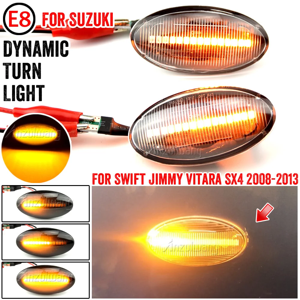 Side Marker Turn Signal Light Dynamic  Sequential Blinker Light Indicator For Suzuki Swift Jimmy Vitara SX4 Alto