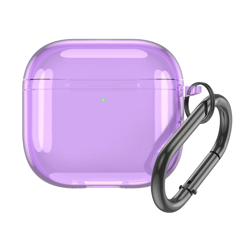 Capa protetora transparente para Apple Airpods 4, à prova de choque, pele macia, anti-queda, tampa do fone de ouvido sem fio, TPU, 2021