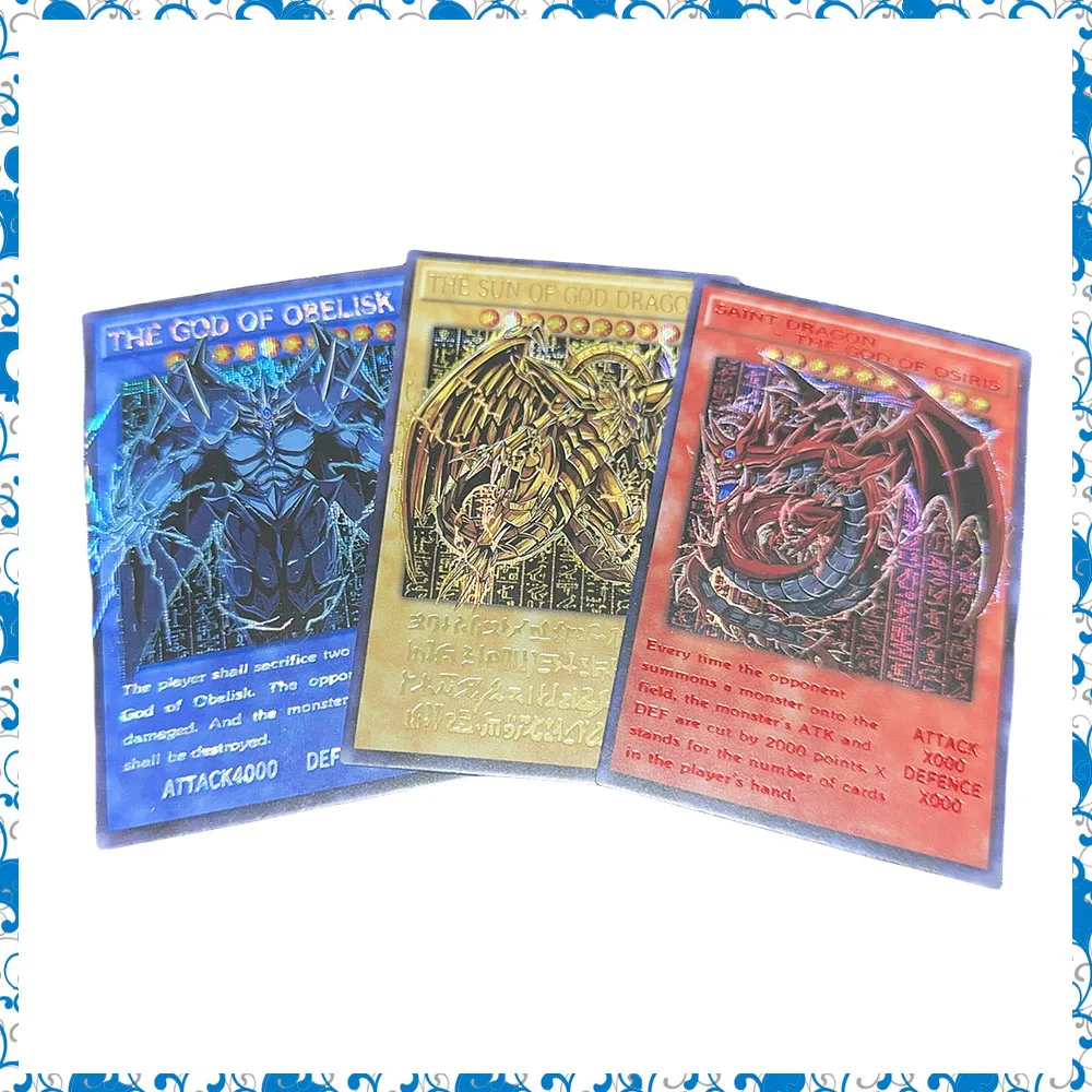 Anime Yu-Gi-Oh DIY ACG Slifer The Sky Dragon Obelisk The Tormentor Collectible Cards Boy Games Toys Christmas Birthday Gifts