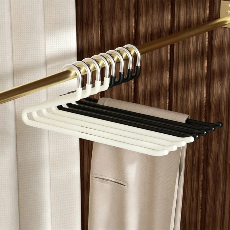 

10PCS Goose Shaped Trouser Hanger Anti Slip Seamless Pants Clip Hanger Wardrobe Built-in Storage Special Pants Drying Organizer