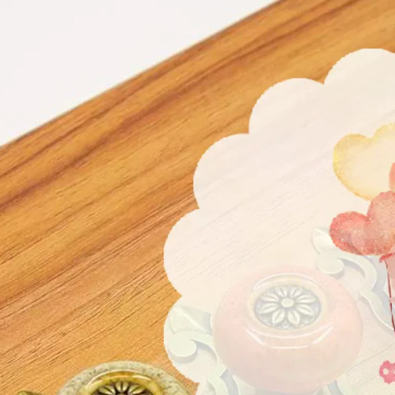 Creative Single Hole Ceramic Knob Ethnic Style Antique Bronze Ceramic Flower Pull Handle For Cabinet