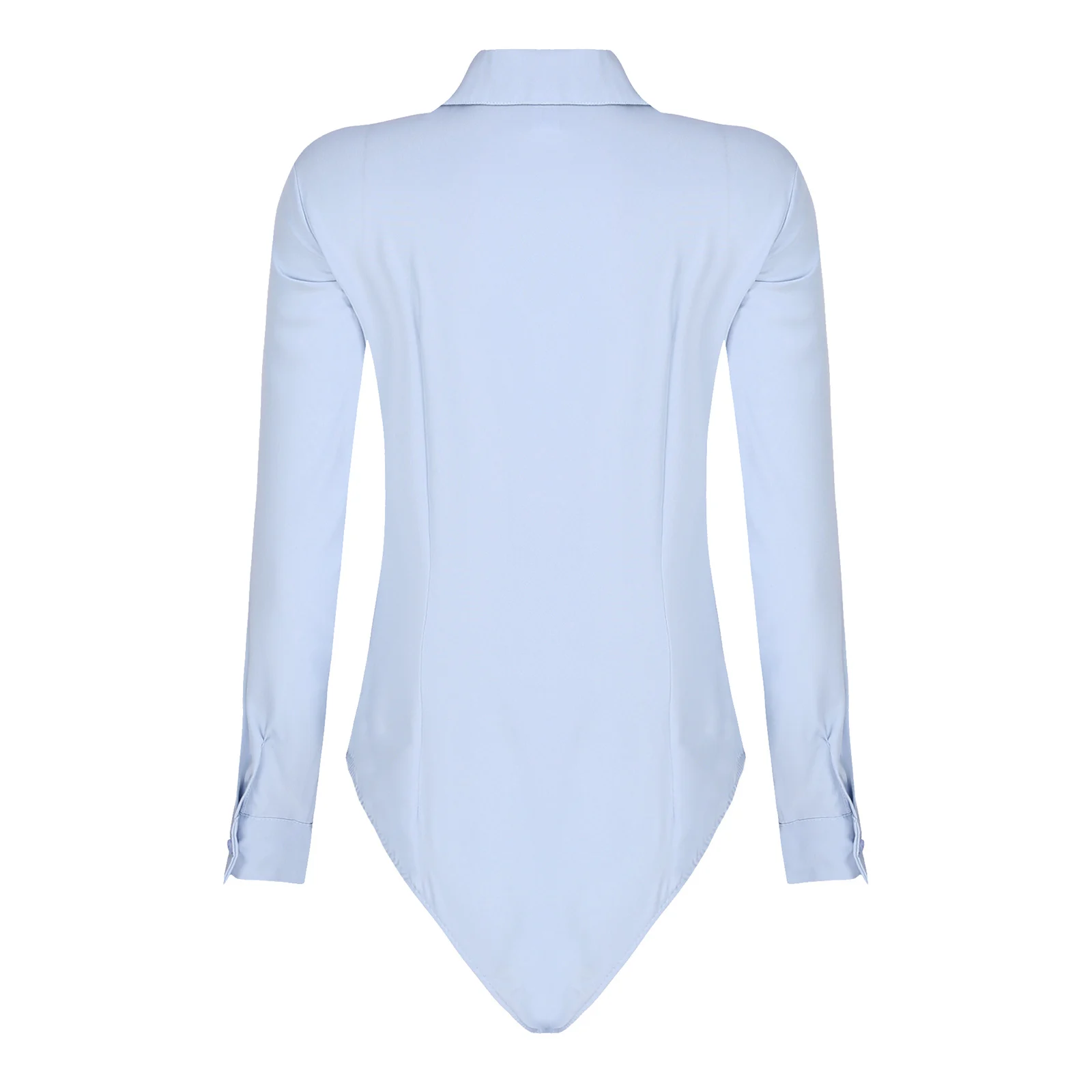 Commute Woman Long Sleeve Bodysuit Clothing Turn Down Collar Tops Jumpsuit Women's OL Shirt Bodysuits Office Lady Work Wear