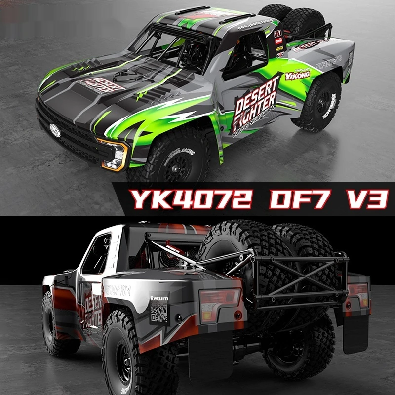 

Yikong Remote Control Off Road Vehicle Yk4072 V3 Df7 1 7 Rear Straight Bridge Short Card Electric Brushless Four Wheel Drive