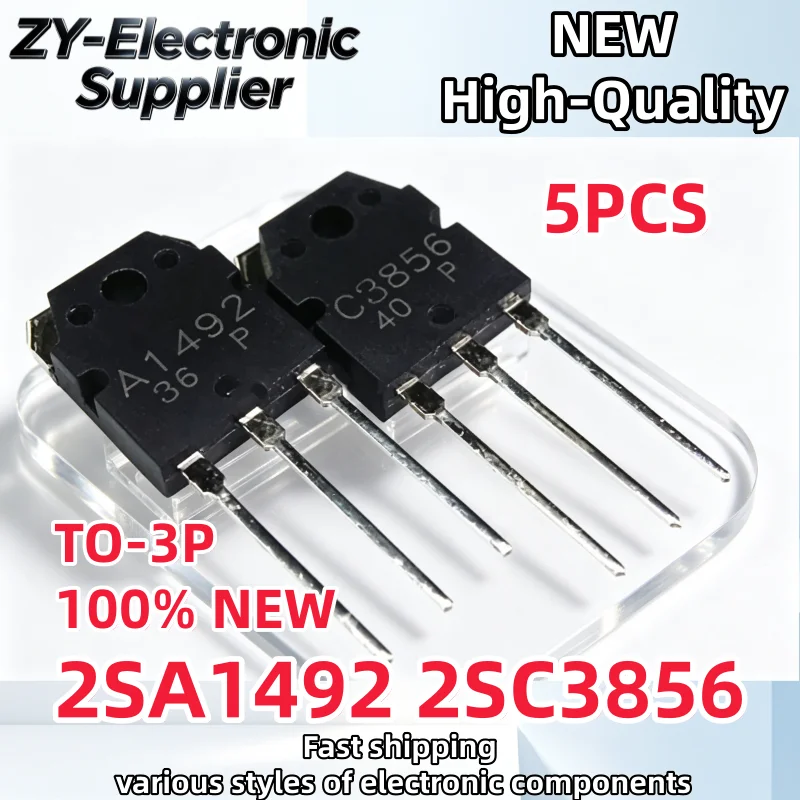 5PCS/5Pairs TO-3P Brand New 2SA1492 2SC3856 A1492 C3856 Matched Pair Audio Power Transistors