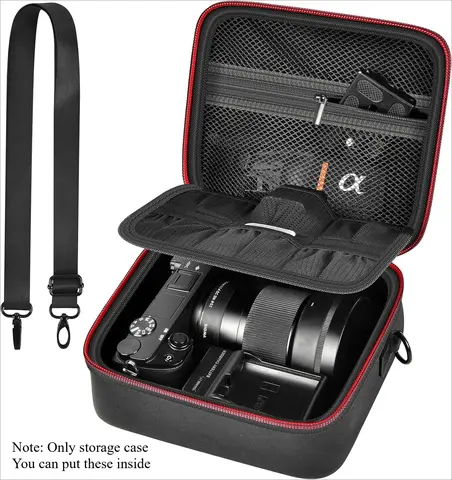 Camera Case for Sony Alpha ZV-E10 Alpha a6400/ a6700/ a6100/ a6000/ a6600/ a6500 Mirrorless Digital Camera, Hard Travel Bag with