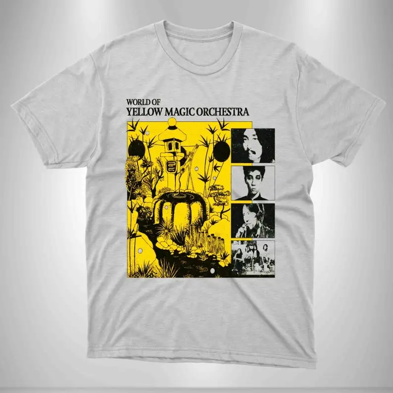 Yellow Magic Orchestra Tshirt Syntpop New Wave Fashion Top tee T Shirt Short Sleeve Cotton Men's Crew Neck Printed Tee