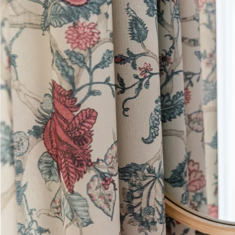 

Новые поступления, 1 шт., европейские и американские печатные шторы в пасторальном стиле для гостиной и спальни