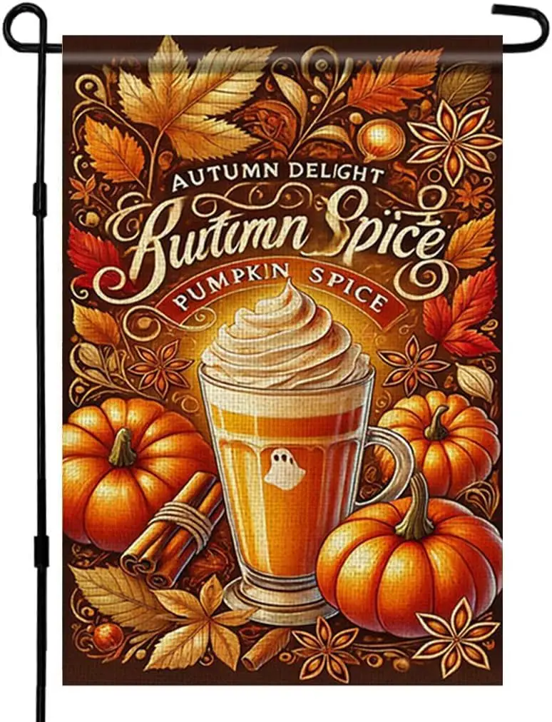 Fall Garden Flag Pumpkin Patch Vertical Double Sided Seasonal Autumn Yard Outdoor Decoration 12 x 18 Inch EYY IIX SSL
