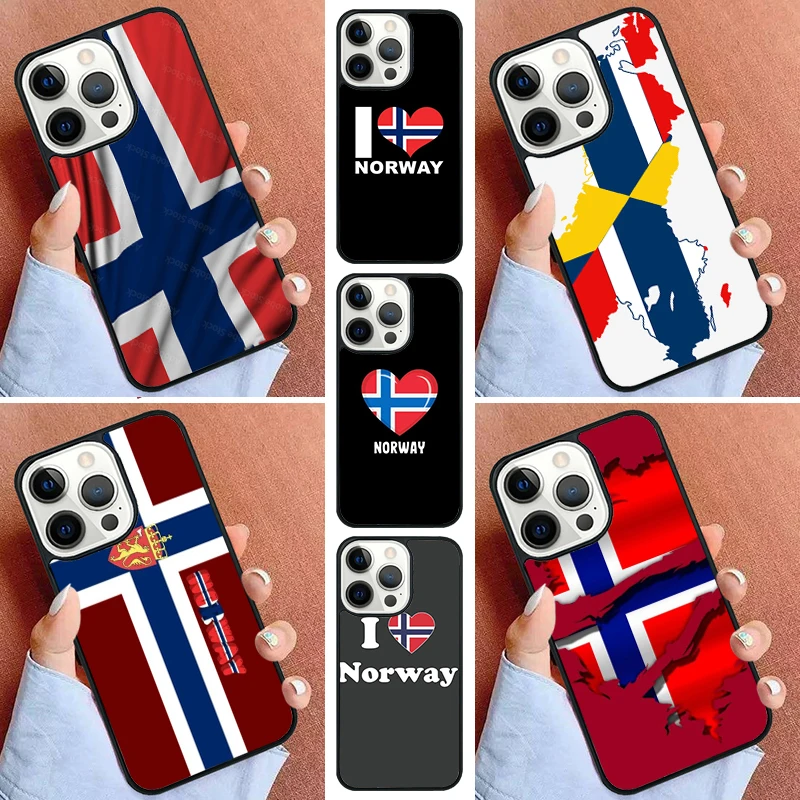 Norway Flag Phone Case For iPhone 16 15 14 Pro 11 13 12 Mini Max SE 2020 6S 7 8 Plus Cover Capa