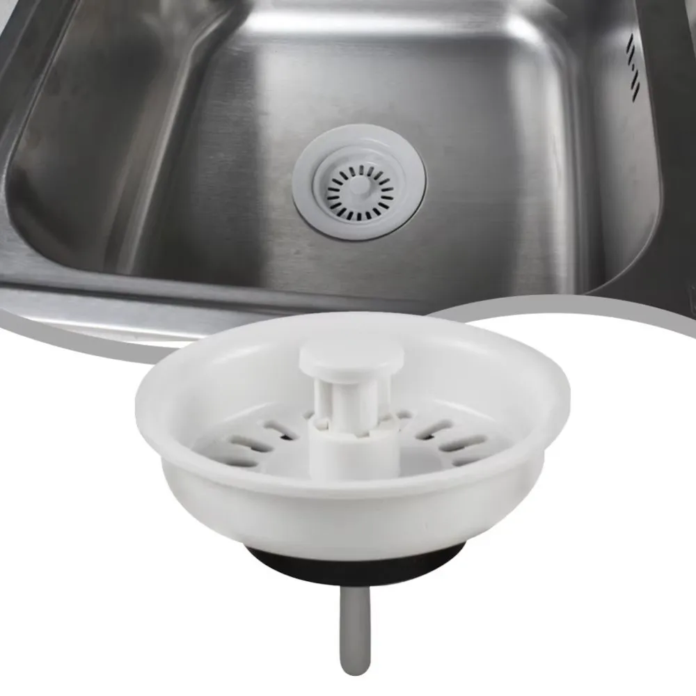 Convenient 78mm Kitchen Drain Filter Fine Mesh White Plastic Basin Water Drain Easy Clean Kitchen Sink Accessory Kitchen Use