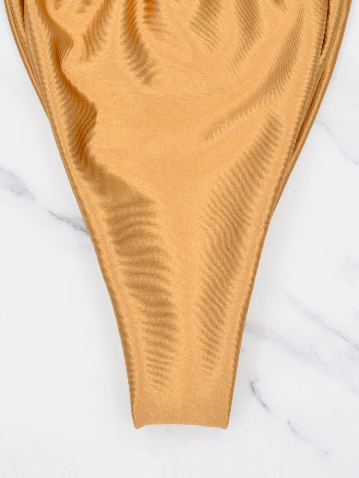 S - XL Neuer, sexy, goldener Bikini mit hohem Beinausschnitt, Damen-Badeanzug, zweiteiliges Bikini-Set, Badebekleidung, Badeanzug, Modell V6192G. – Detail 12