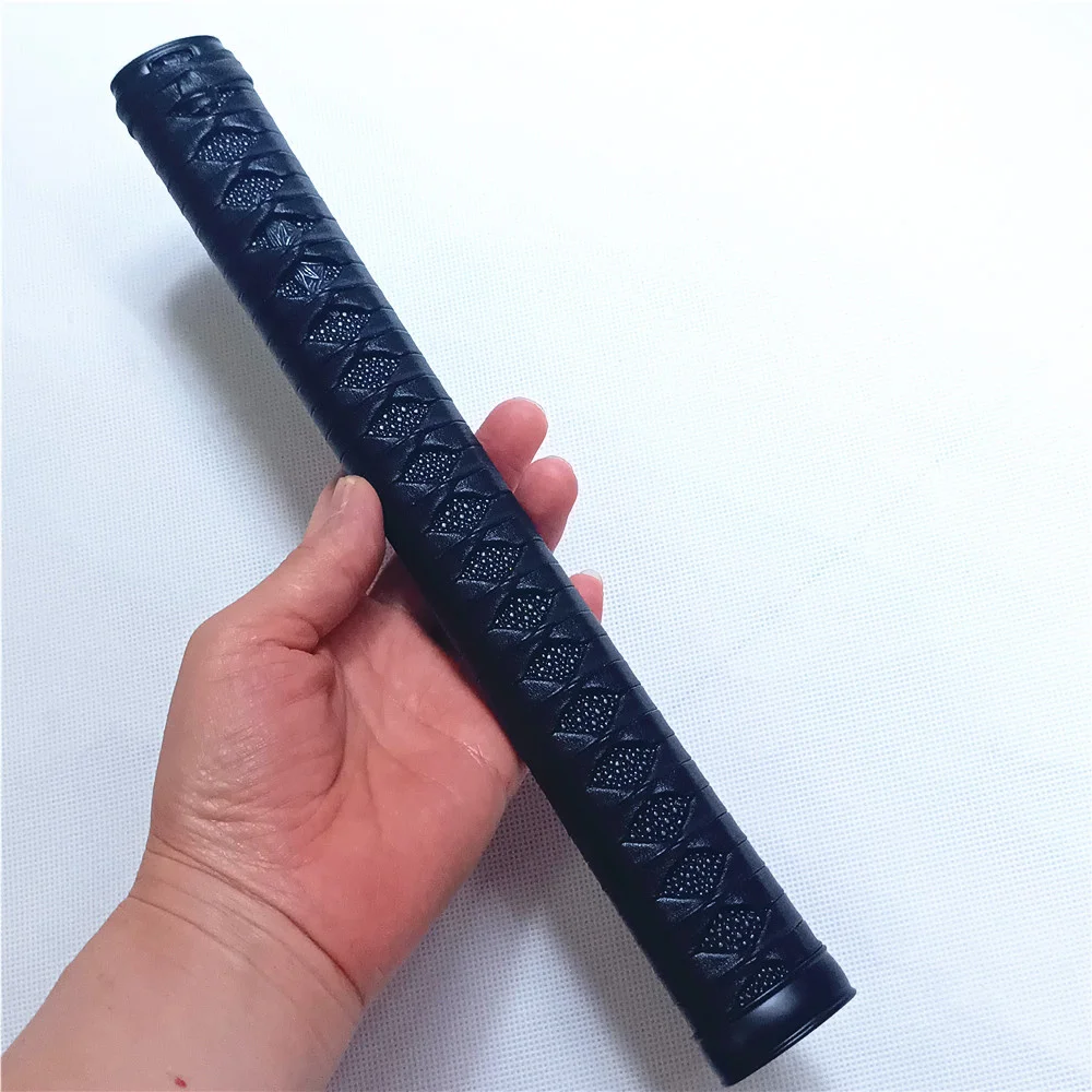 Unique 30cm Handle Tsuka Hilt Alloy Fuchi Kashira Menuki For Real Japanese Japan Samurai Katana Sword Fittings Black Leather Ito - view 6