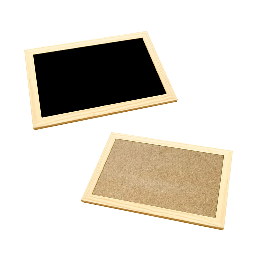 

2pcs Wooden Chalkboards Erasable Message Boards Wall Decor Signs Display Boards Hanging Blackboards For Notes 30X20Cm