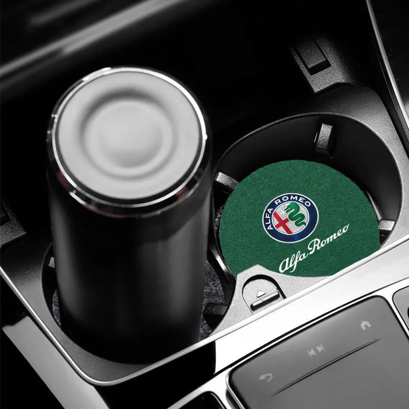 سيارة كوستر كوب ماء زجاجة حامل المضادة للانزلاق وسادة حصيرة الديكور ل ألفا روميو جيوليتا 159 ميتو جوليا ستيلفيو 147 اكسسوارات