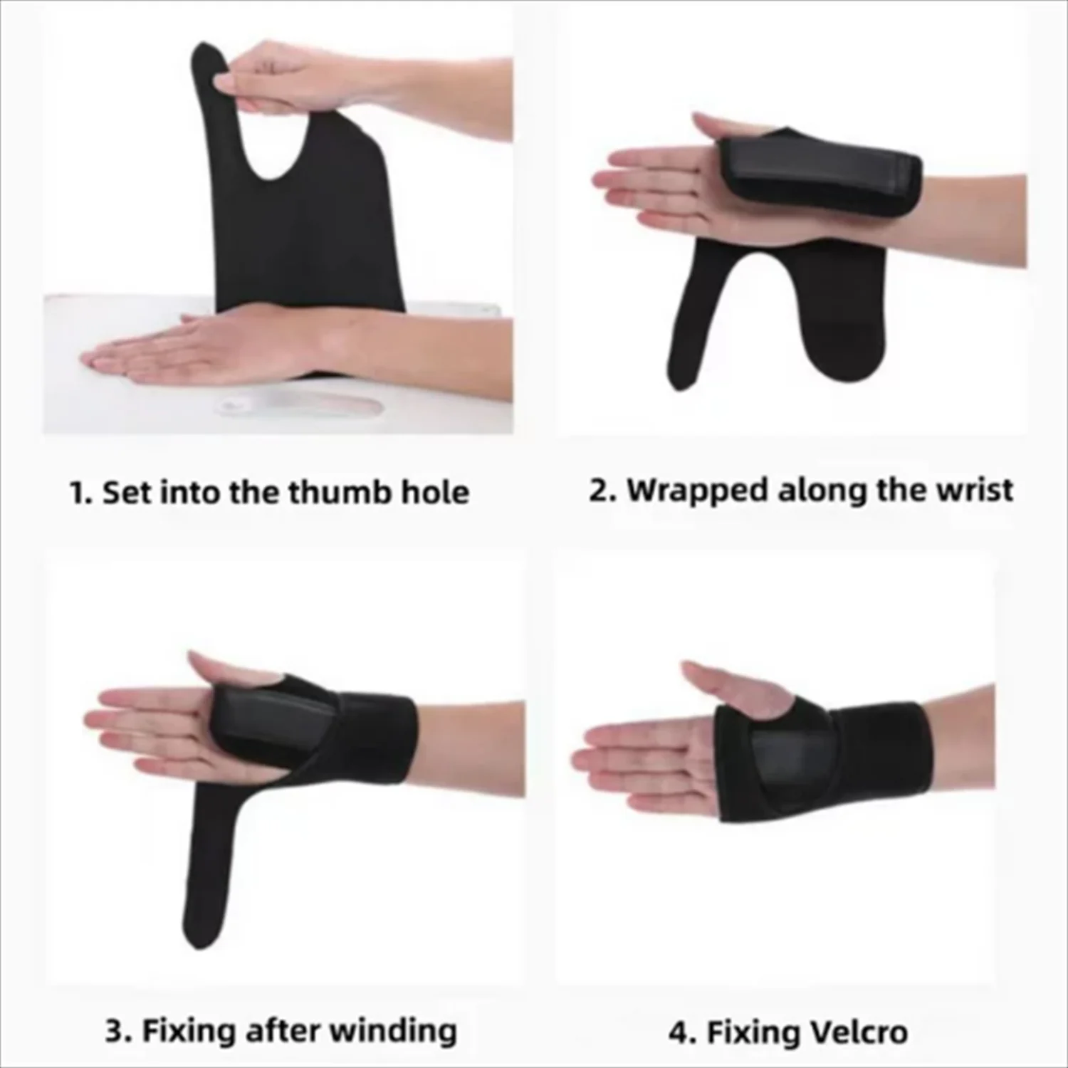 Night Wrist Sleep Support Brace - Cushioned for Carpal Tunnel Pain Relief - Adjustable and Comfortable Fit for Both Hands.