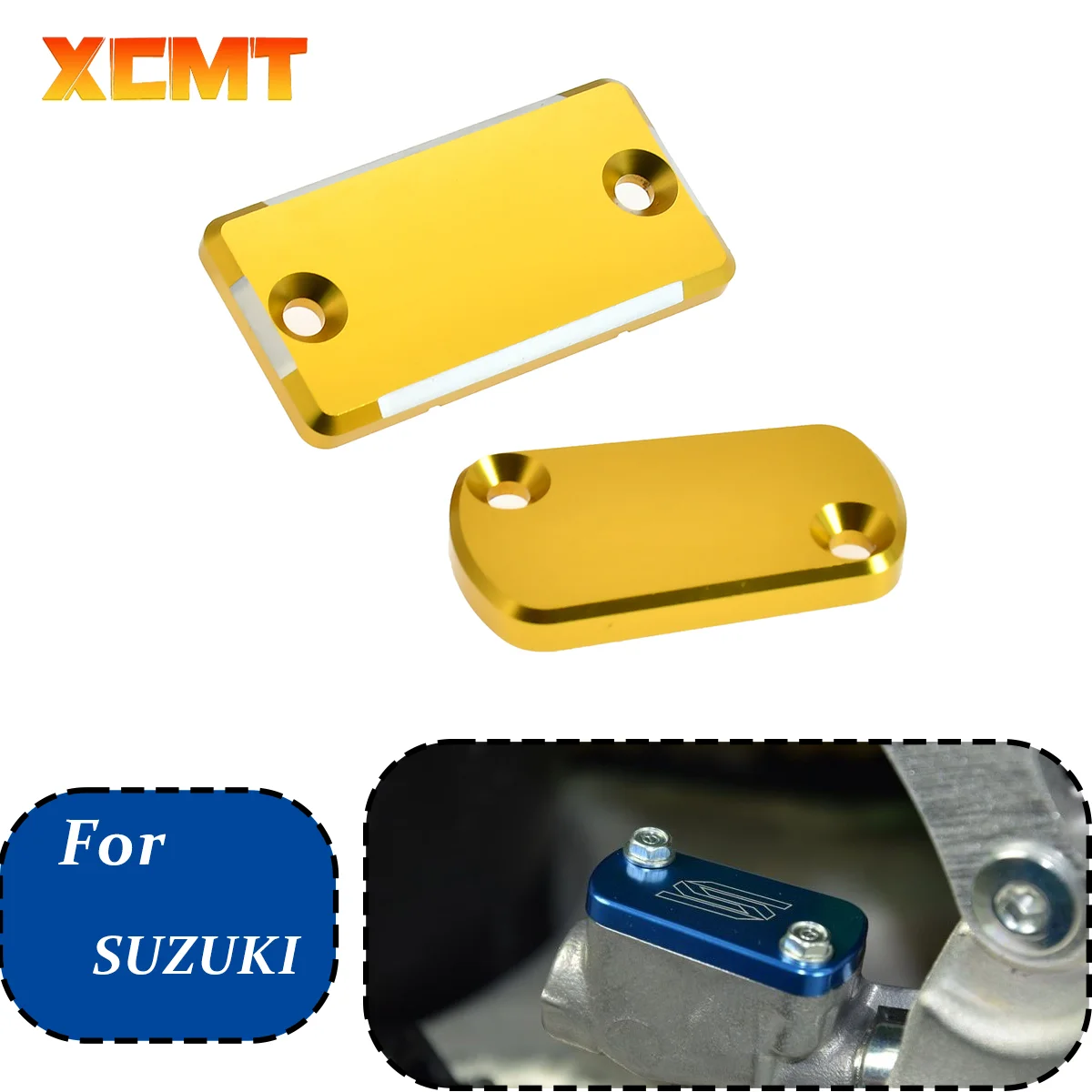 

CNC Motorcycle Front Rear Brake Fluid Reservoir Cap Cover For Suzuki RM-Z 250 450 RMZ250 RMZ450 Universal Motorcycle Accessories