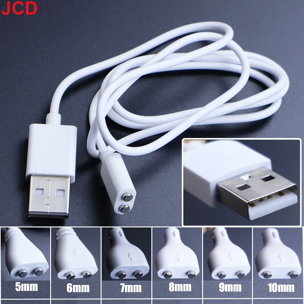 1.2A 80cm Magnetic Charging Cable 2Pin Center Spacing 5/6/7/8/9/10mm Magnet Suction USB Power Charger Wire Smart Watch Data Cord
