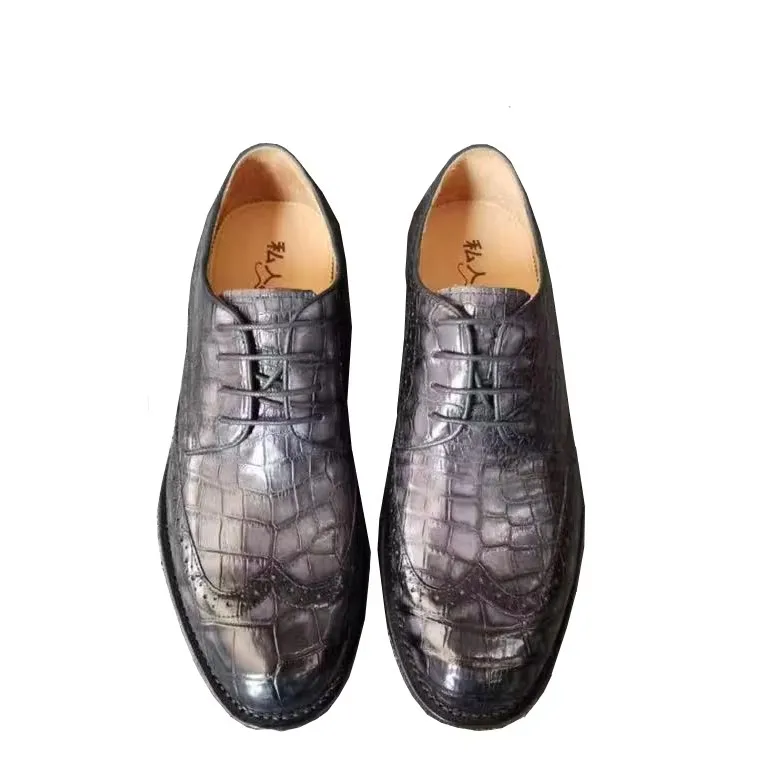yinshang new men dress shoes male crocodile shoes wedding business office shoes