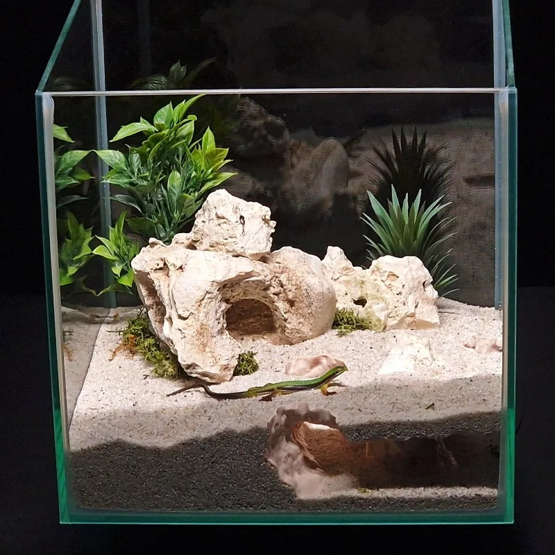 3DPrinted Fish Tank Tunnel Shelter Aquarium Decor Reptile Hideaway Cave for Small Fish Shrimp Crab Gecko Lizard Turtle Amphibian view 2