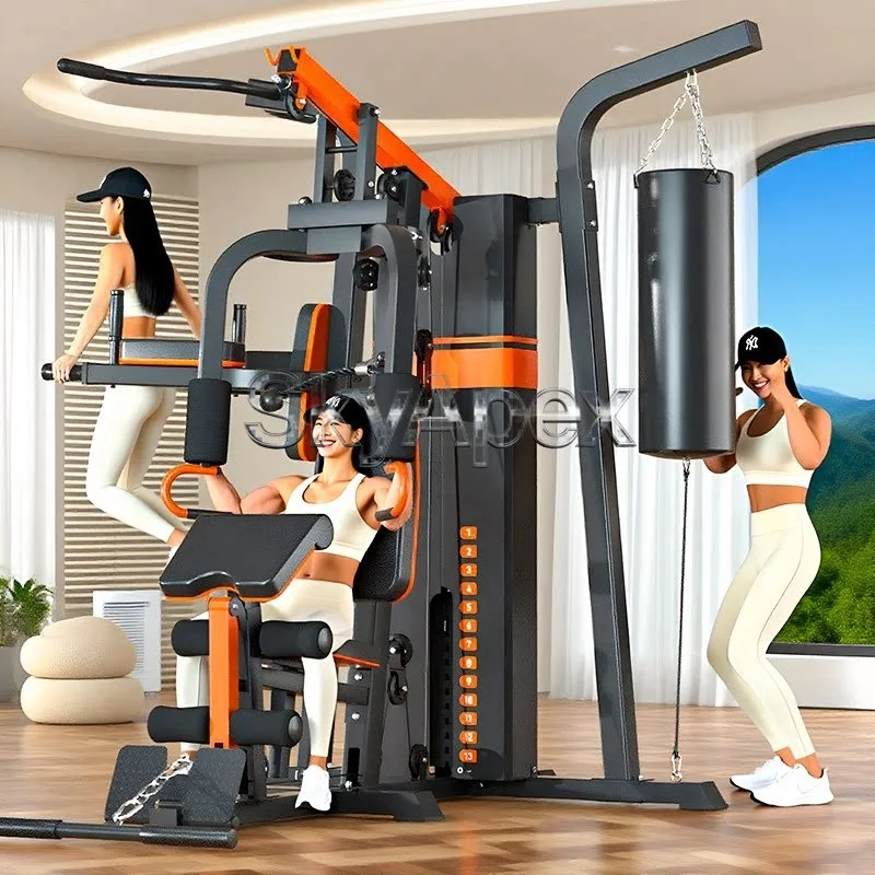 New Single Station Multi Gym Home Workout 3 Station Multi Functional Strength Fitness Equipment Combination Machine Set