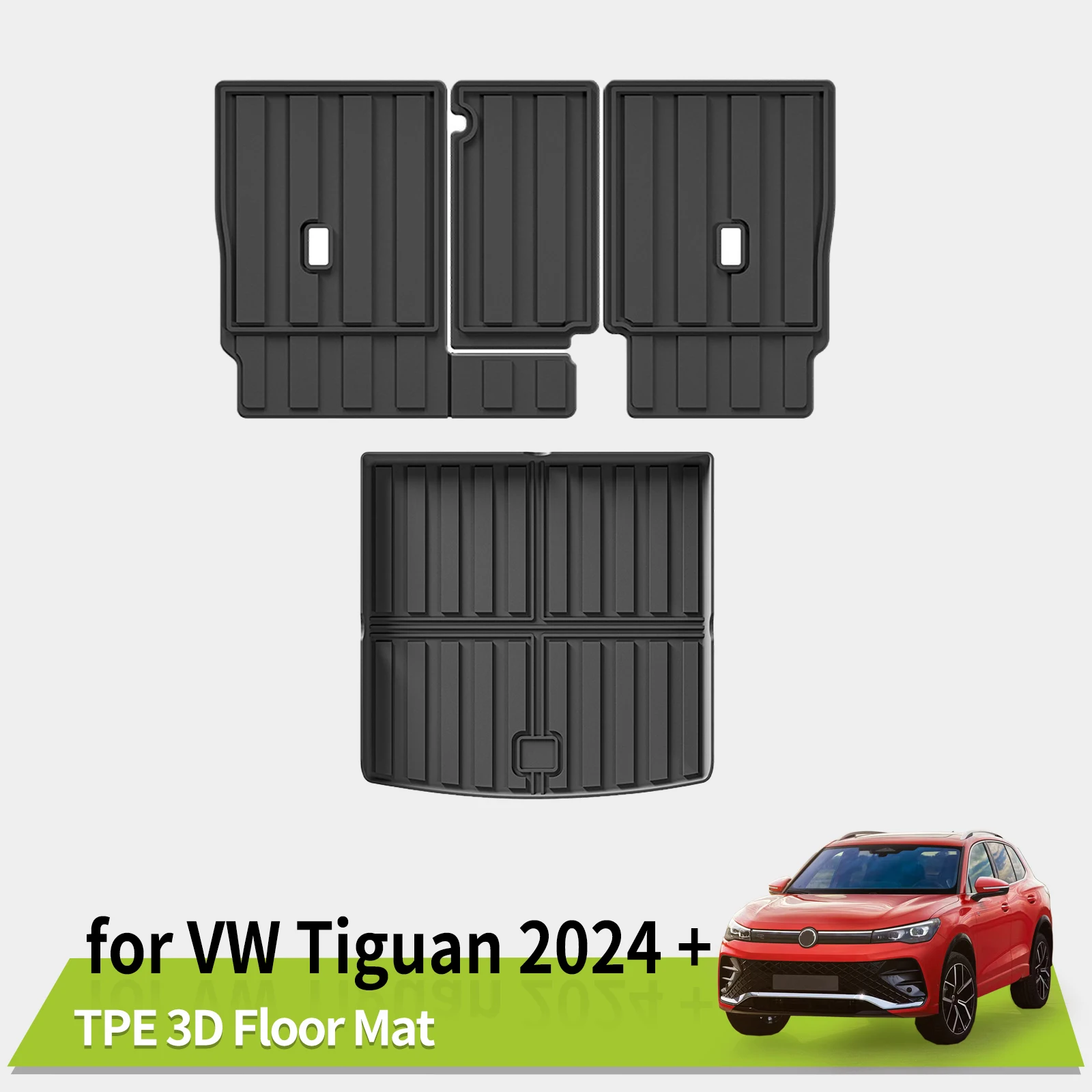 

for VW Tiguan 2024 2025 Car Floor Mats Trunk Backrest Pad TPE