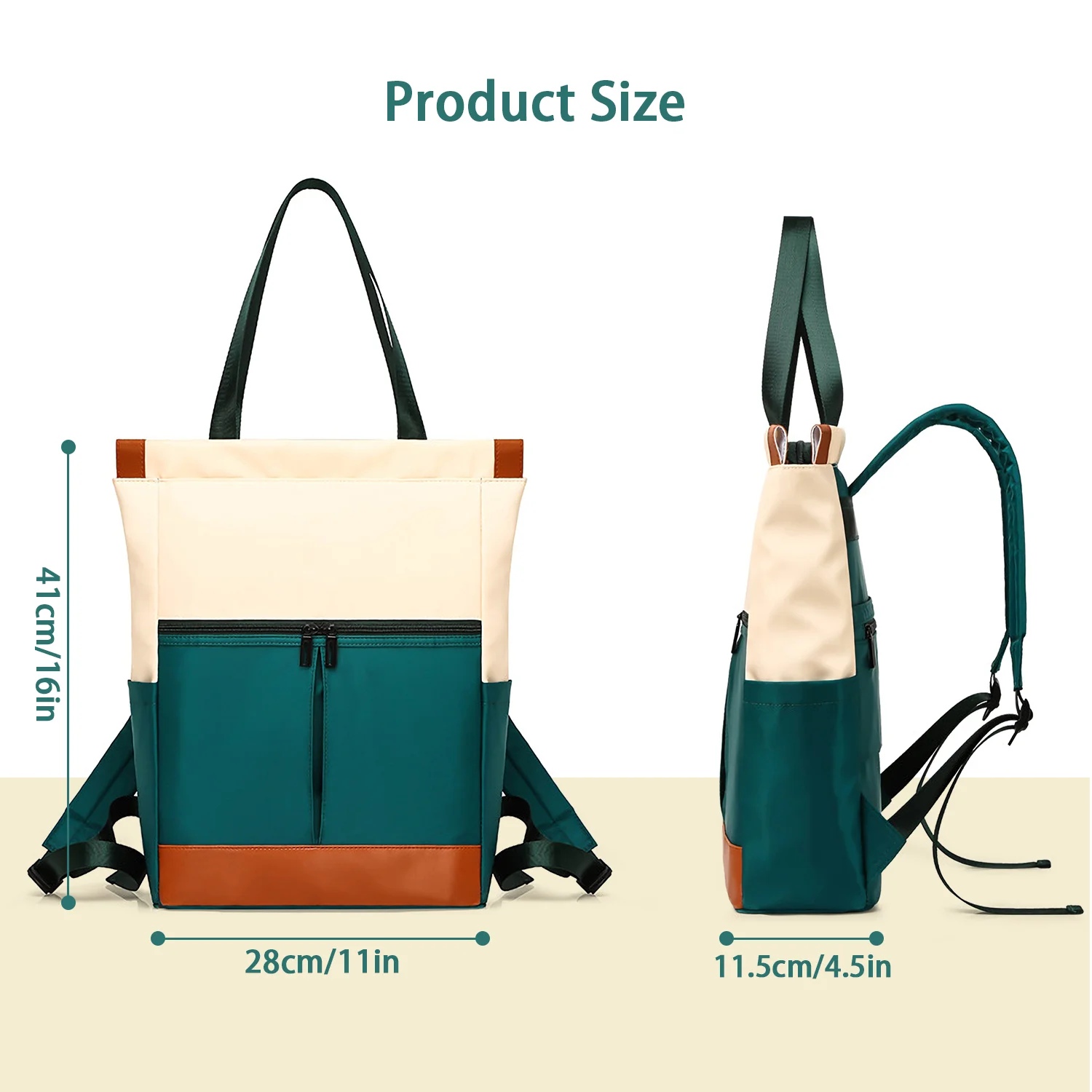 Zaino per Laptop da donna, borsa in Nylon con scomparti multipli per ufficio, viaggi, scuola