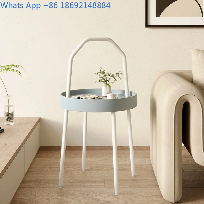 

Маленький приставной столик для дивана в квартиру, кремовый, для дома, миниатюрный, портативный, для гостиной, прикроватный столик