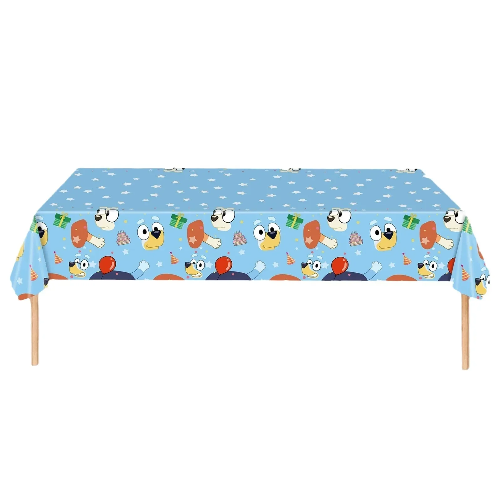 Stoviglie per cani blu Cartoon Bingos Blueys Tazze Piatti Tovaglia Bandiera Set di palloncini Tovaglia Baby Shower Forniture per feste di compleanno