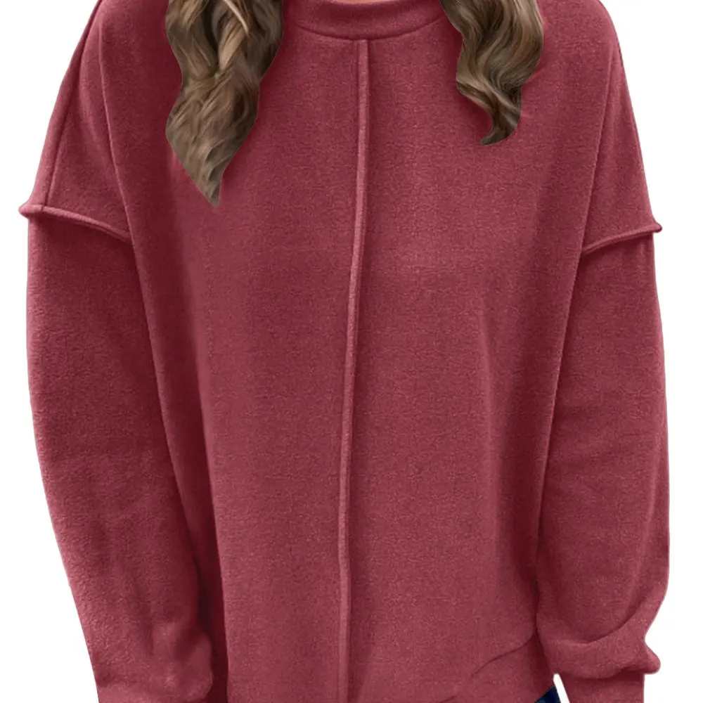 المرأة الخريف الجديدة المكشوفة البلوز عارضة فضفاض البلوز تريكو النمط الأوروبي الأمريكي بواسطة Shiyin on