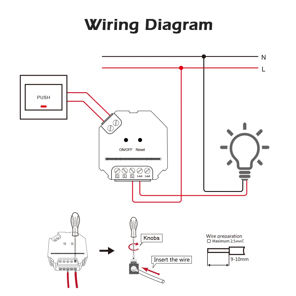 GLEDOPTO ZigBee 3.0 No Neutral Switch ON OFF Module Push Switch App Voice Control Tuya Smart Life Alexa SmartThings Hub Require