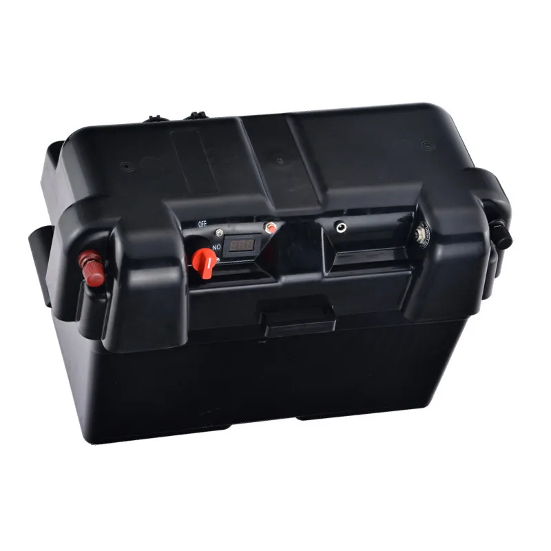 12V LiFePo4 battery box RV outdoor portable battery case energy storage emergency power USB output multi-function battery box