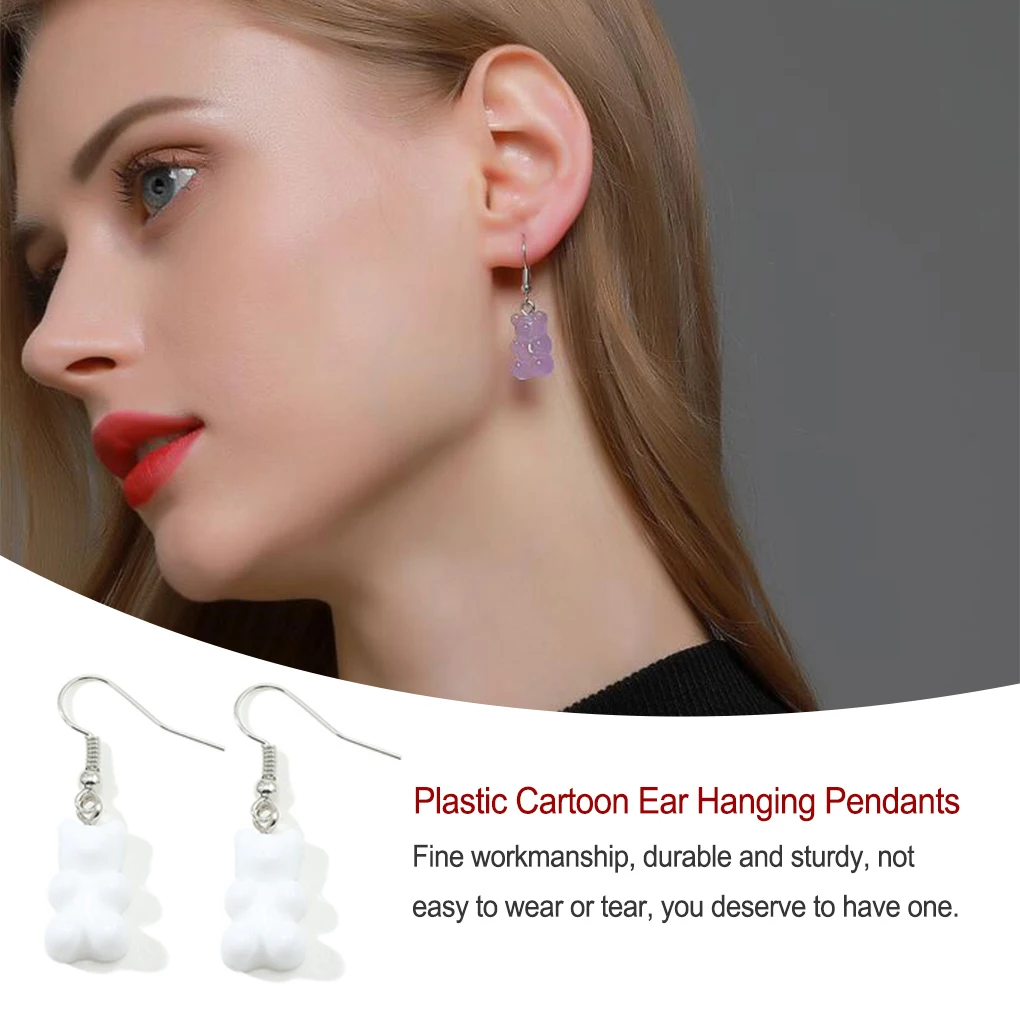 Ear Hook Cartoon Candy Color Valentine’s Day Gift Drop Earring Hanging Pendant Long Pattern Dangle Earrings Party