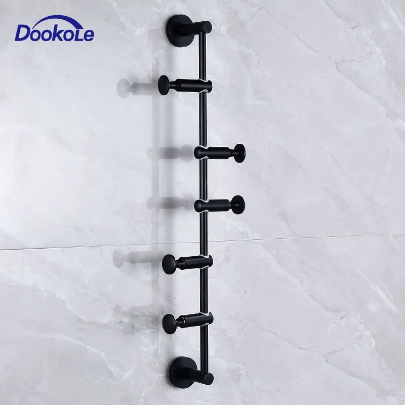 ajuste livre solid brass coat rack preto ganchos para chapeus cachecois e roupas ganchos 01