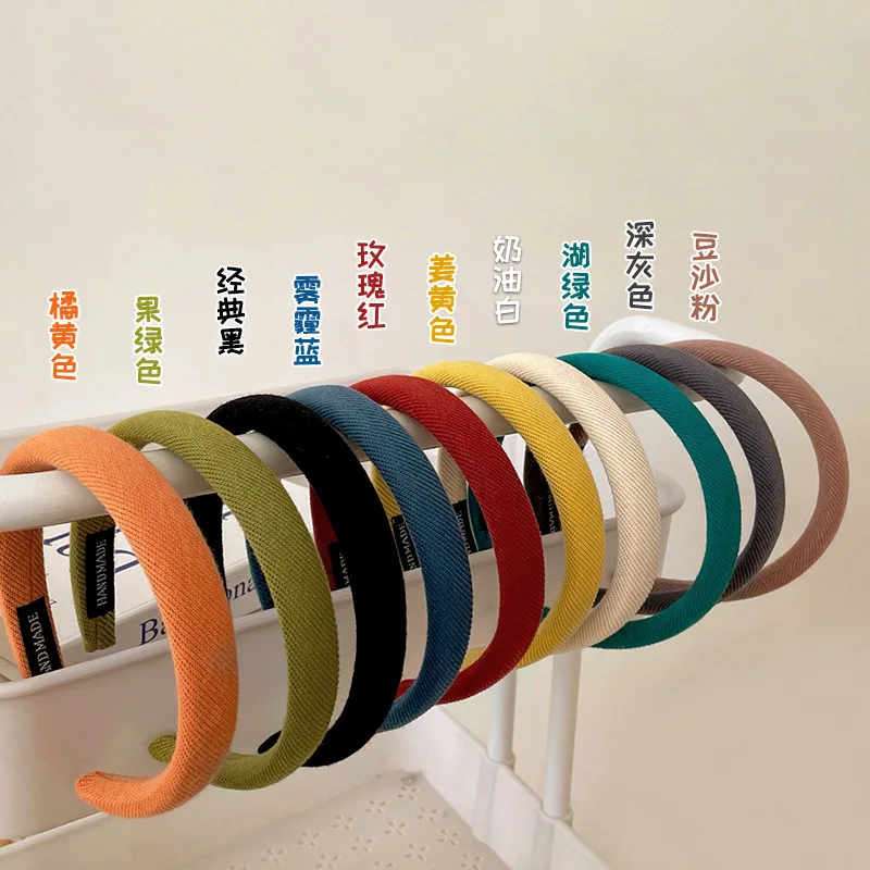 Diademas de colores simples a rayas para mujer, cintas para el pelo angostas para mujer, accesorios para el cabello para niña, tocado diario de moda