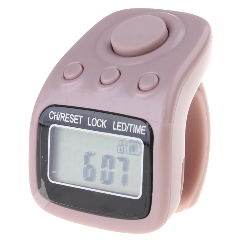 Electronic Finger Counter, Rechargeable 6 Digit LCD Electronic Digital Display Finger Hand Tally Counter Counting P9JD