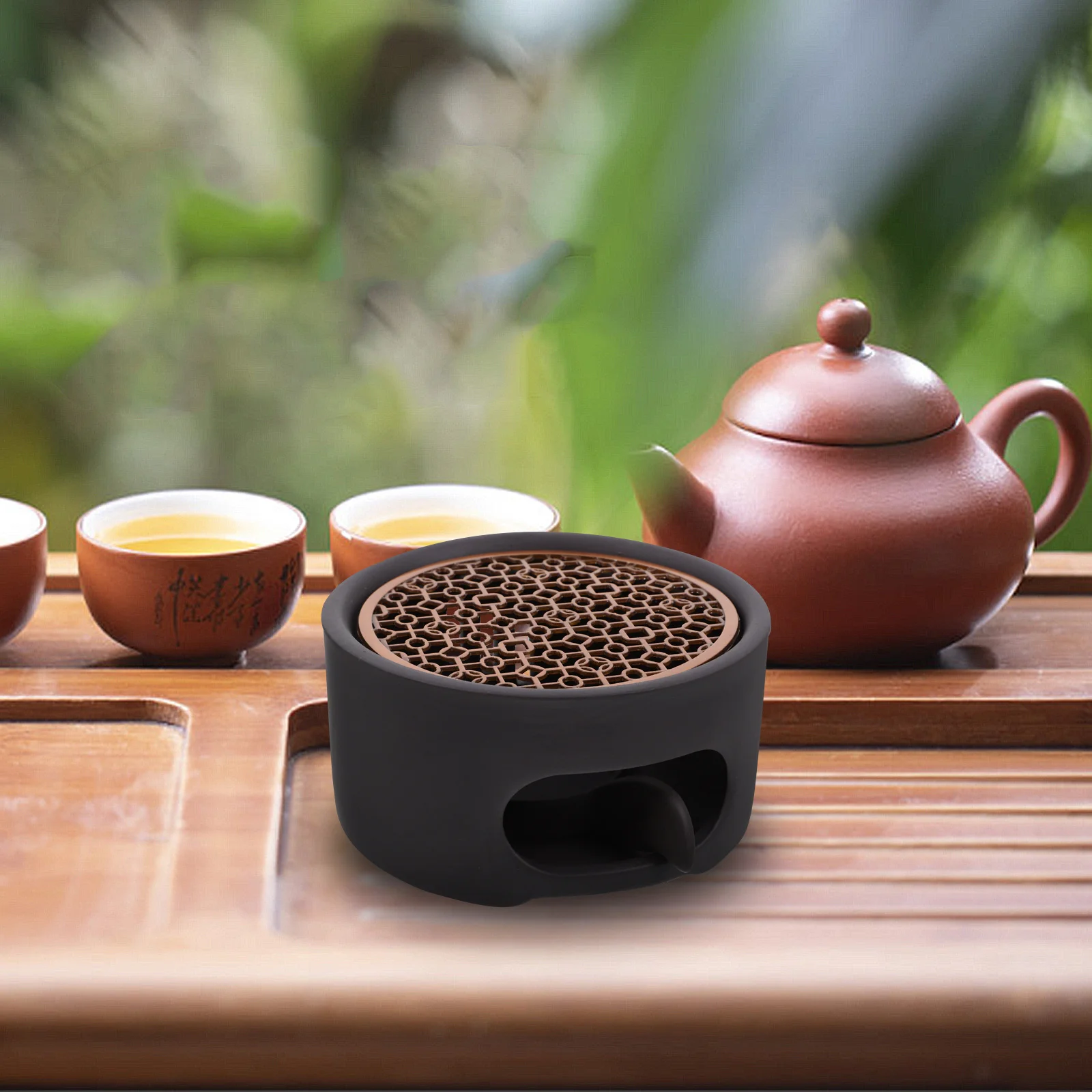 

1Set Tea Warmer Pot Heater Stainless Steel Desktop Warm Holder for Tea Coffee Base Compact Travel Friendly